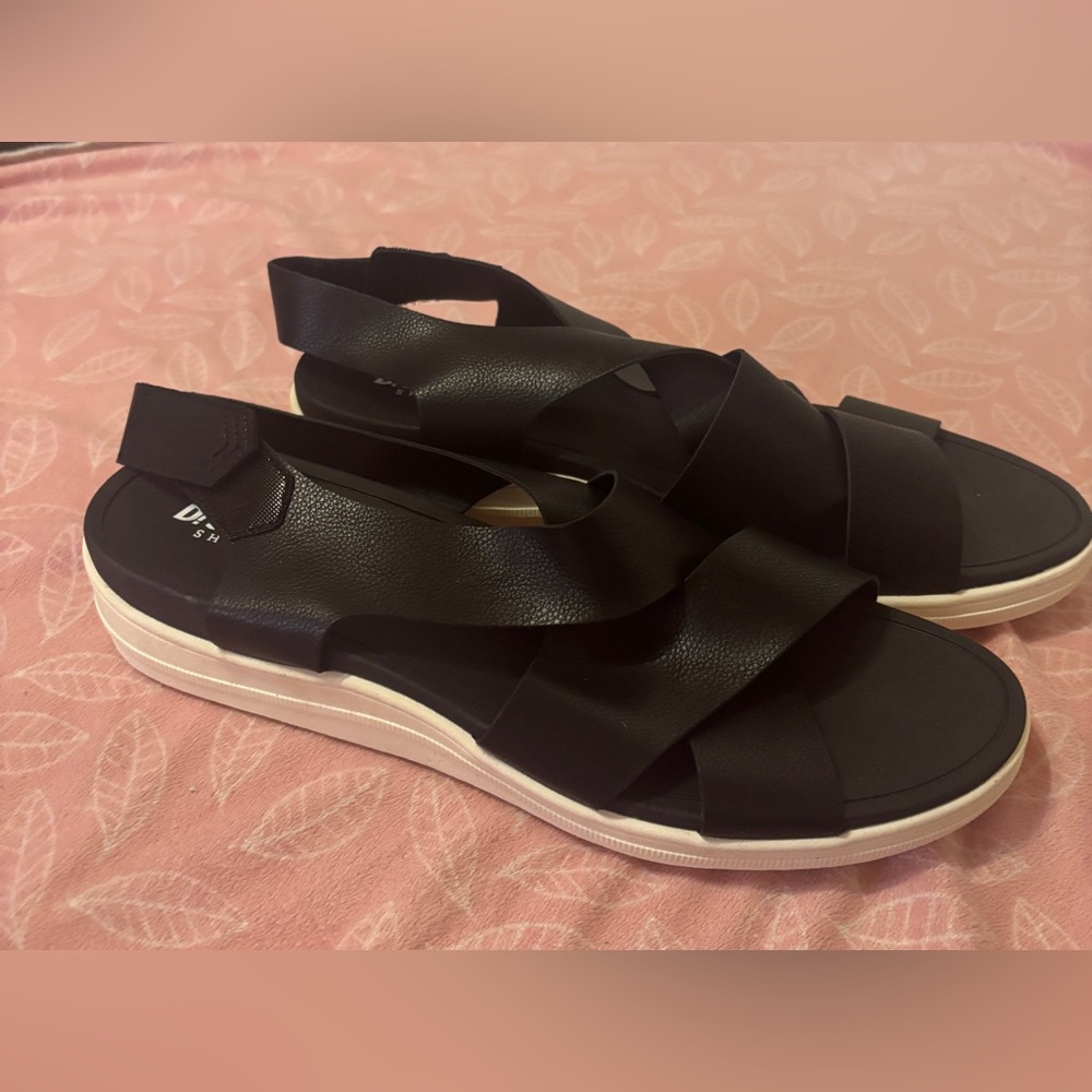 Dr. Scholl's Black Crisscross Slingback Sport Sandals *New* Only Tried On
